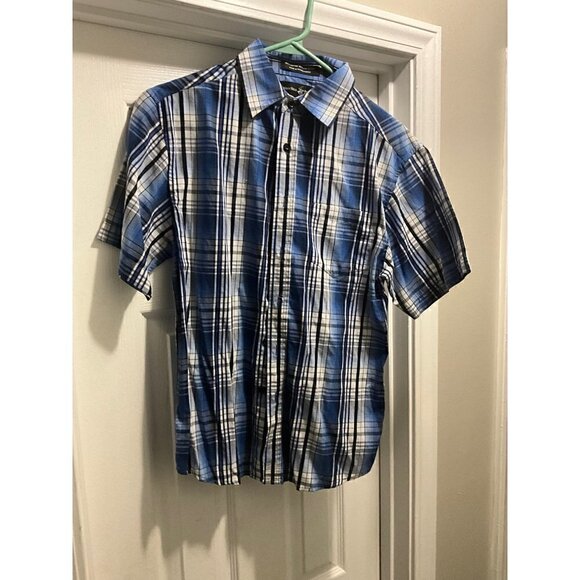 BEVERLY‎ Hills Polo Club Boys Button Down Striped Shirt Size 14-16 - Picture 2 of 9